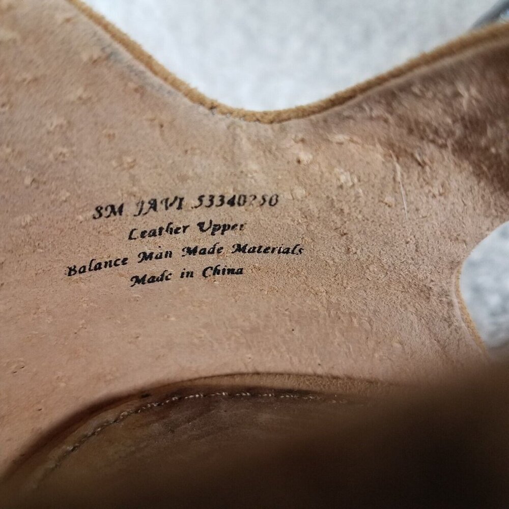 Sam Edelman Javi Wedge Sandals Women's 8 Suede Tan 5" Heel Pump Summer Party - Picture 14 of 14
